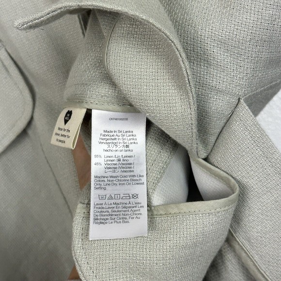 NWT Madewell Breezewoven Larsen Linen Blazer in Pale Sage Gray Green M - Picture 13 of 15